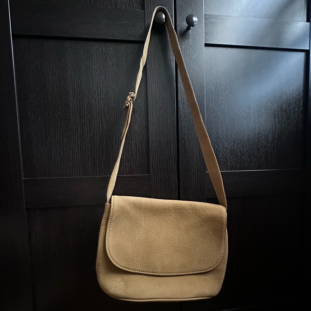 Vintage Coach Suede Leather Crossbody Bag